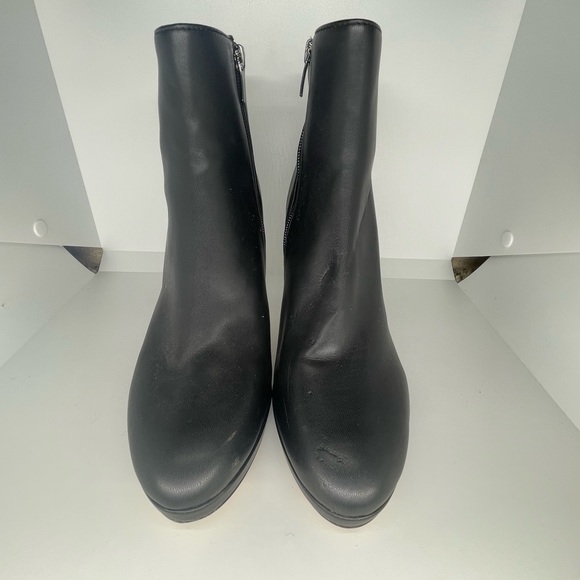 Nine West Womens  Platform High 4” Heel Ankle Boots Black  Size 8 - Picture 4 of 8